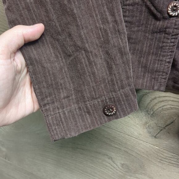 Flax Brown Corduroy Button Down Blazer Jacket Women's Size Small - Picture 7 of 10
